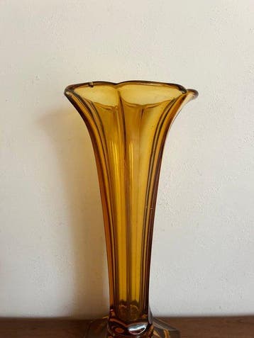 Val Saint Lambert - Americain - Vase - Américain - Verre -, Antiquités & Art