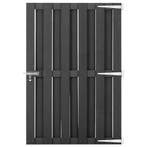 vidaXL Poort 100x150 cm HKC grijs, Tuin en Terras, Verzenden, Nieuw