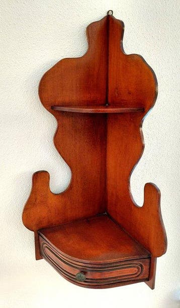 Kast - Hout - wandkast / hoeketagère, Antiek en Kunst