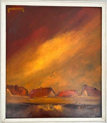 Leo Jordaens (1944-2000) - Huizen aan de vaart, Antiek en Kunst