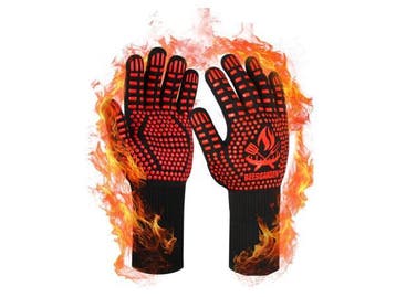 Veiling - Barbecuehandschoenen Hittebestendig tot 800 °C, Gebruikt