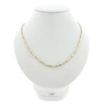 Midas bicolor gouden staafjes schakelketting, Ophalen of Verzenden