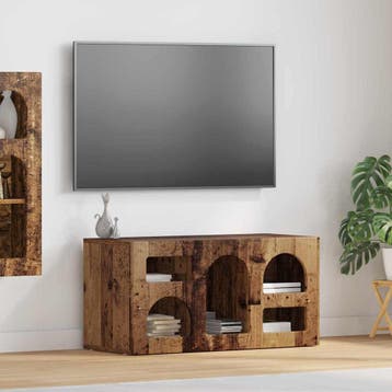 vidaXL TV Kast ELST 80 x 35 x 40 cm Oudhout Bewerkt hout, Verzenden