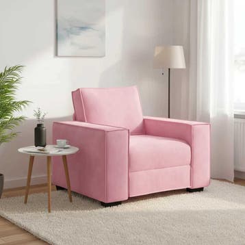 vidaXL Sofastoel Roze 100x78x84 cm Fluweel, Huis en Inrichting, Zetels | Zetels, Verzenden, Nieuw