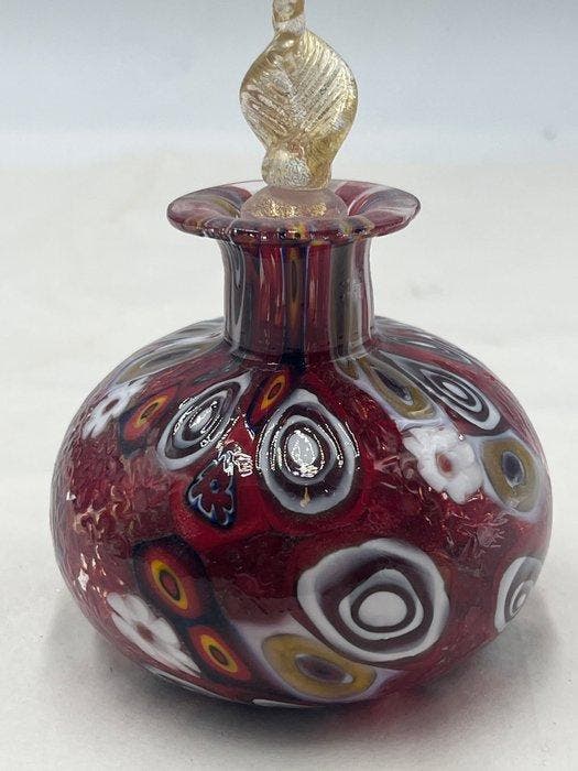 Livio Campanella - Vaas - Muranoglas - Fles met 24k gouden, Antiek en Kunst, Antiek | Glaswerk en Kristal