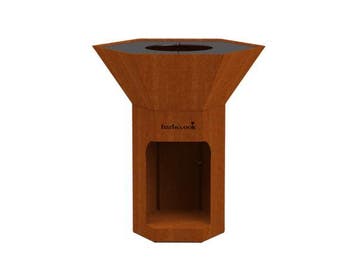 Veiling - Barbecook houtbarbecue Nestor Original cortenstaal, Nieuw