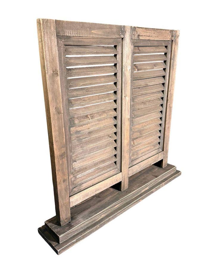 Houten robuuste shutter – dubbel bruin | Old Dutch stijl.., Huis en Inrichting, Woonaccessoires | Overige, Nieuw, Ophalen of Verzenden