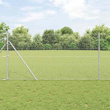 vidaXL zeshoekig gaashek met grondbevestiging 100 x 1,4 m, Verzenden