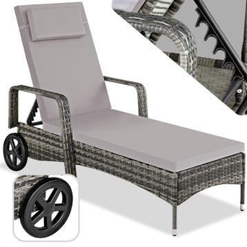 Wicker ligbed Cassis - grijs, Tuin en Terras, Verzenden, Nieuw