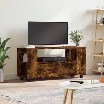 vidaXL Tv-meubel 102x34,5x43 cm bewerkt hout gerookt, Verzenden