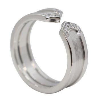 Cartier - Bague - C2 Ring - 18 carats Or blanc - pavé de, Nieuw