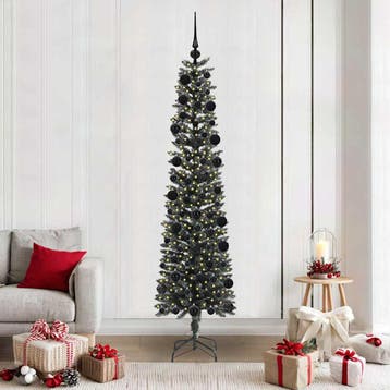 vidaXL Kunstkerstboom met 300 LED Groen 210 cm PVC en, Verzenden, Nieuw