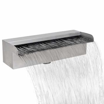 vidaXL Zwembadwaterval rechthoekig 30 cm roestvrij staal, Verzenden, Nieuw