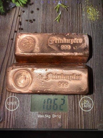 1062 Gramm - Koper - Edelmetalle Deutschland - Met