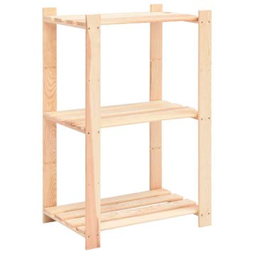 vidaXL Opbergrek 3-laags 60x38x90 cm massief grenenhout 150, Verzenden