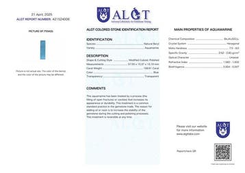 ALGT-gecertificeerd - Natuurlijke aquamarijn-meesterwerk -