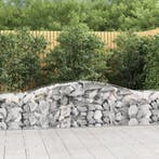 vidaXL Schanskorf gewelfd 400x50x60/80 cm gegalvaniseerd, Tuin en Terras, Verzenden, Nieuw