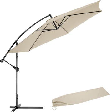 Parasol zweefparasol Ciccio Ø 350cm met beschermhoes - beige, Verzenden