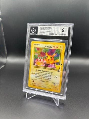 Pokémon - 1 Graded card - Pikachu 24 Promo card - Beckett 9