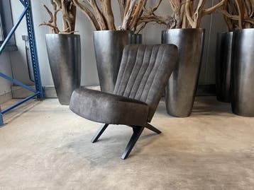 Veiling -  Fauteuil Denvi - Velours - Velvet - Groen - Hunte, Huis en Inrichting, Nieuw