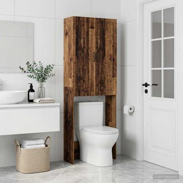 vidaXL Toiletkast UTRECHT Oud hout 66 x 25,5 x 190 cm, Huis en Inrichting, Verzenden, Nieuw