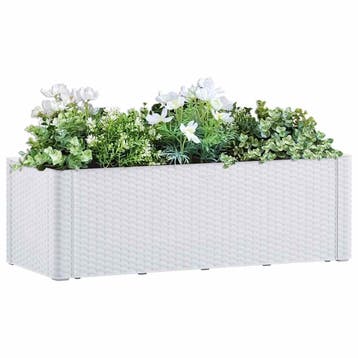 vidaXL Plantenbak hoog met zelfbewateringssysteem 100x43x33, Verzenden