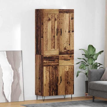 vidaXL Highboard met lade Oud Hout 69,5 x 34 x 180 cm, Verzenden, Nieuw