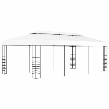 vidaXL Prieel 6x3 m wit, Verzenden, Nieuw