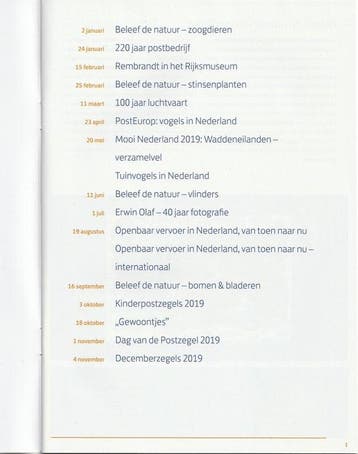 Nederland 2019 - Jaarcollectie Postzegels, Gestempeld
