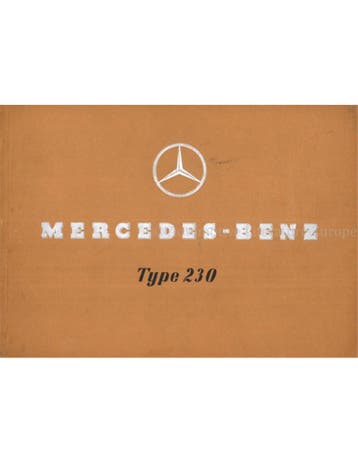 1938 MERCEDES BENZ 230 BROCHURE ENGELS, Nieuw