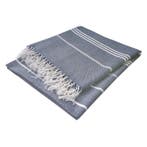 Hammam Badlaken Navy 90x165cm 100% Katoen - Treb WS, Verzenden, Handdoek