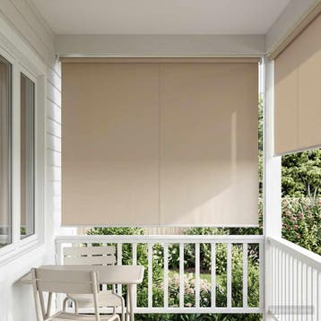 vidaXL Rolgordijn UV-bescherming Beige 160 x 140 cm, Verzenden, Nieuw