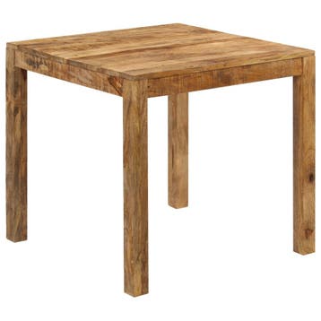 vidaXL Eettafel 82x80x76 cm massief mangohout, Verzenden, Nieuw