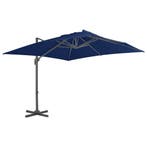 vidaXL Zweefparasol met aluminium paal 3x3 m azuurblauw, Verzenden, Nieuw