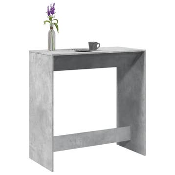 vidaXL Bartafel 102x50x103,5 cm bewerkt hout betongrijs, Verzenden