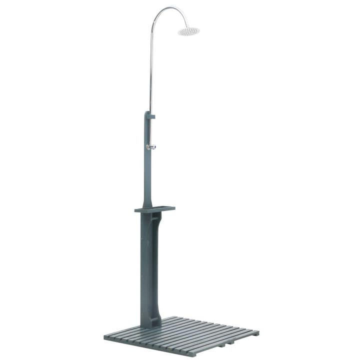 vidaXL Buitendouche hout antraciet, Tuin en Terras, Zwembaden, Nieuw, Verzenden