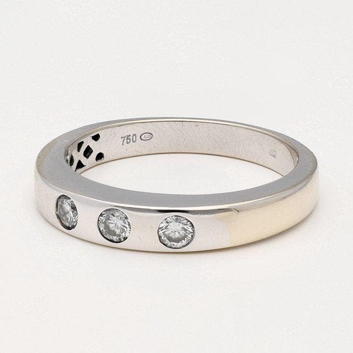 Ring - 18 karaat Witgoud Diamant (Natuurlijk), Bijoux, Sacs & Beauté, Bagues