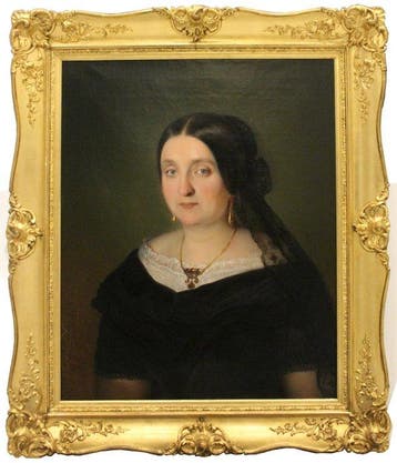 Eduard Swoboda (1814-1902) - Biedermeier female portrait, Antiquités & Art