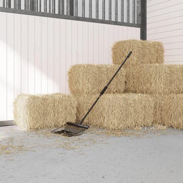 vidaXL Hooivork met 18 tanden staal zwart, Verzenden