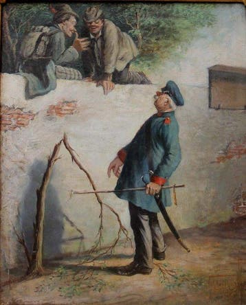 Carl Schleicher (Listed , Austrian,ca.1850) - Policeman and