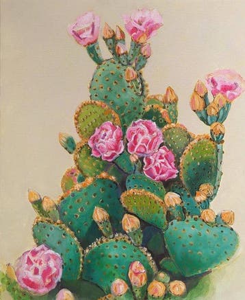 Valeria Pesce - CACTUS GENEROSAMENTE FIORITO, Antiek en Kunst