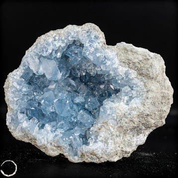 Natuurlijke celestiet-druse – Hemelsblauwe schat uit de