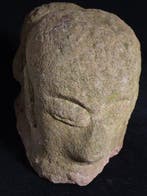 Figure - Double-Headed Sandstone Sculpture (90°) –