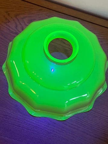 Plafondlamp met lampenkap - Uraniumglas - Ouraline