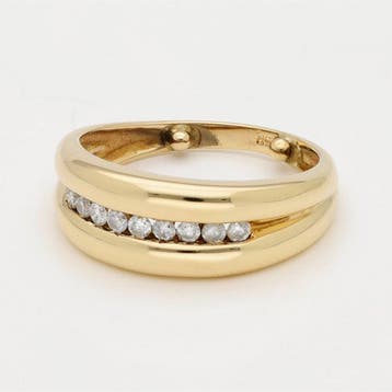 Ring - 18 karaat Geel goud Diamant (Natuurlijk), Nieuw