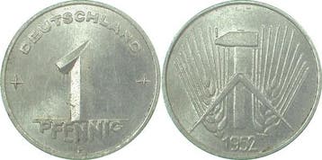 1 Pfennig Ddr 1952e, Verzenden, België