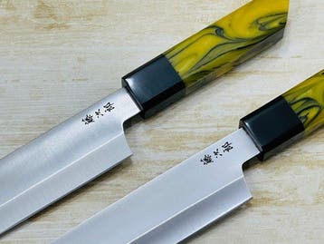 Keukenmes - Nakiri - Handafgewerkte Japans Nakiri-messenet -