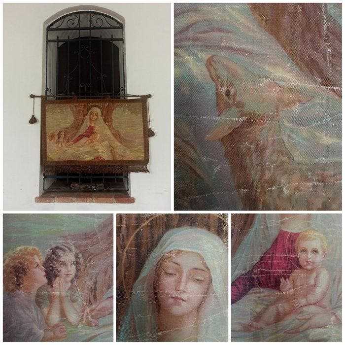 Ornement décoratif - Stendardo - 1900 Ca - Italie - 97 cm, Antiek en Kunst, Curiosa en Brocante