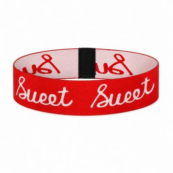 Haarband Sport 4cm - Elastiek - Tekst “Sweet” - Rood, Nieuw