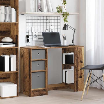 vidaXL Bureau Oudhout 100 x 40 x 75 cm Bewerkt hout, Huis en Inrichting, Verzenden, Nieuw